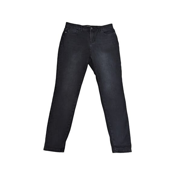 Judy Blue Skinny Fit Jeans Faded Black Gray Charcoal Wash Womens 28 Mid Rise - Picture 1 of 5